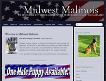 Tablet Screenshot of midwestmalinois.com